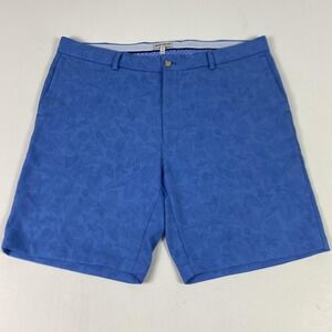 Peter Millar Shorts Mens 38 Blue Crown Crafted Chino Tropical Floral 9 Inseam